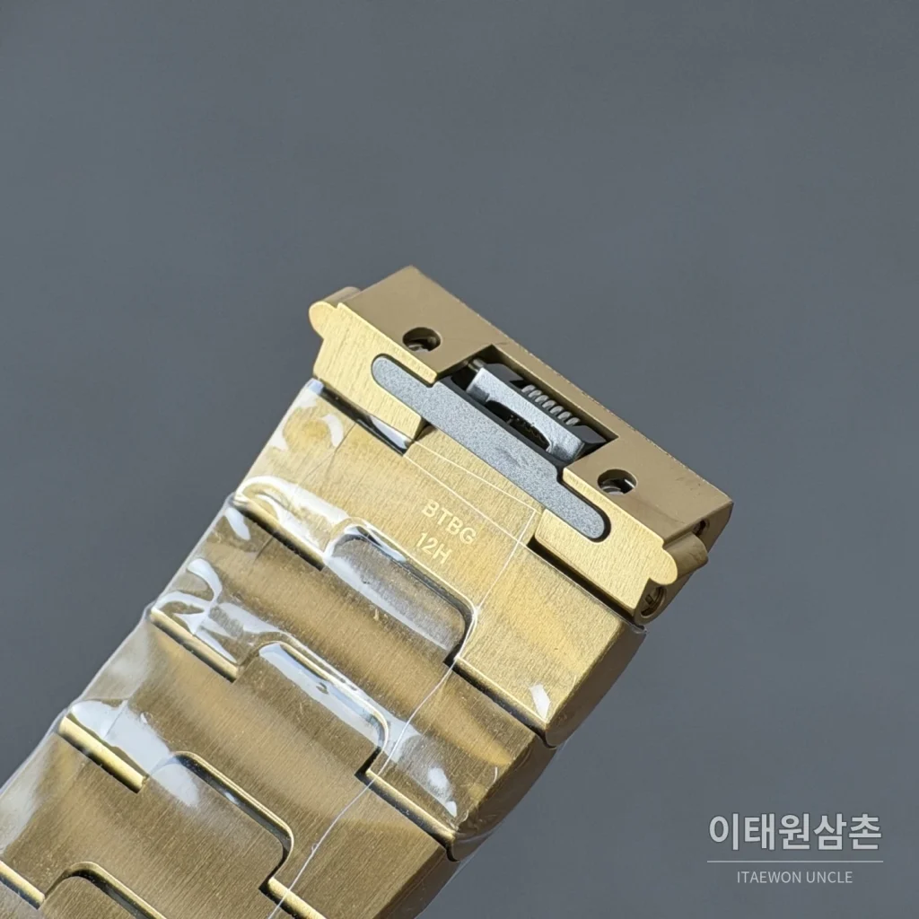 까르띠에 산토스 오토매틱 스켈레톤 다이얼 골드 브레이슬릿 골드 베젤