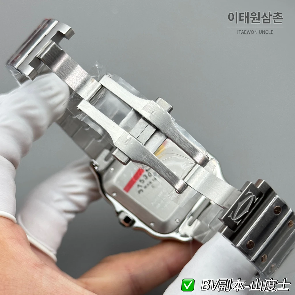 까르띠에 산토스 드 까르띠에 스틸 로즈골드톤 콤비 화이트 다이얼 오토매틱 39.8mm