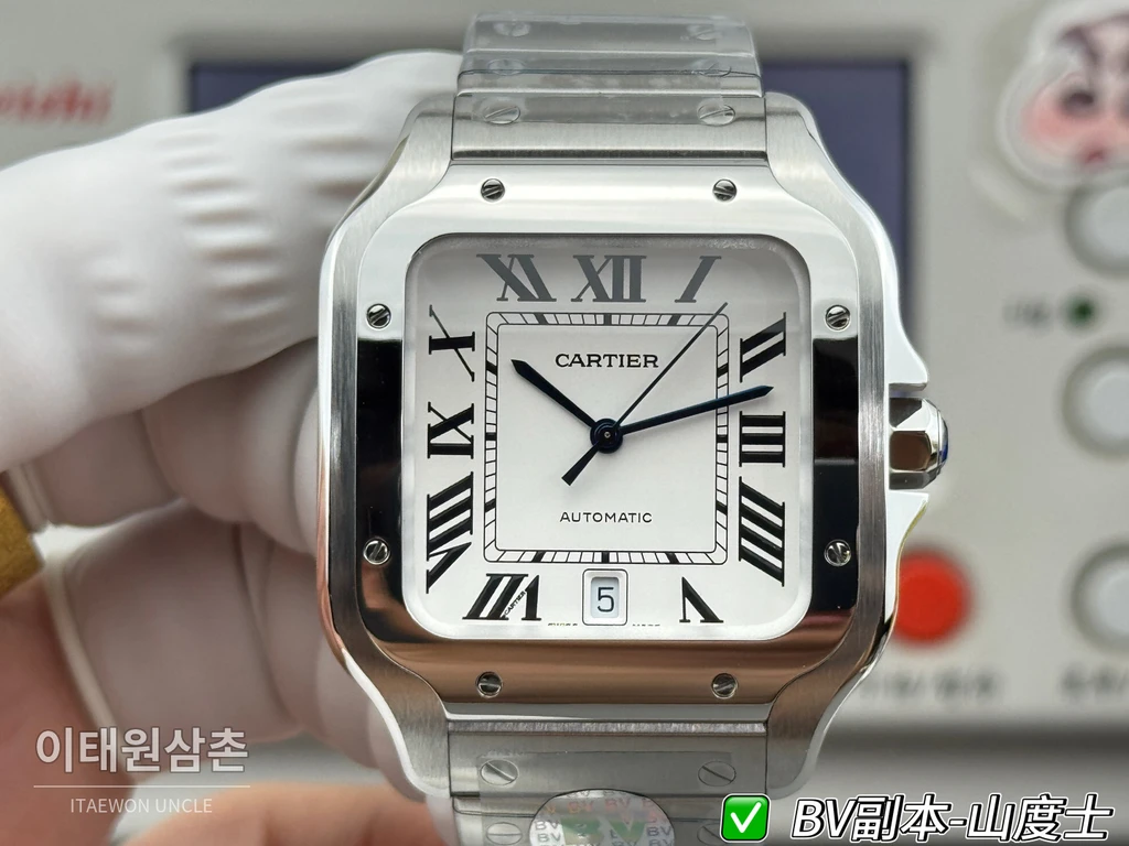 까르띠에 산토스 드 까르띠에 스틸 화이트 다이얼 오토매틱 39.8mm
