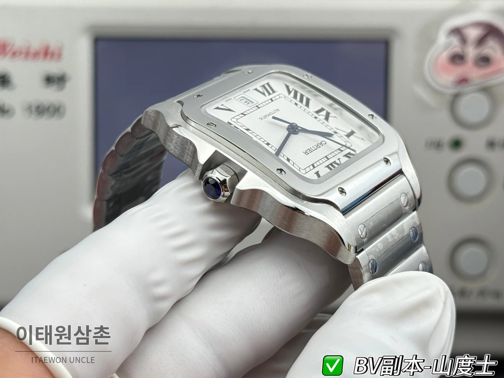 까르띠에 산토스 드 까르띠에 스틸 화이트 다이얼 오토매틱 39.8mm