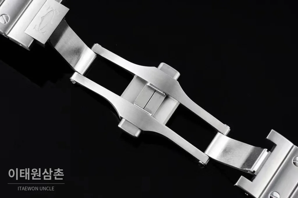 까르띠에 산토스 드 까르띠에 스틸 화이트로만다이얼 오토매틱 35.1mm 스틸 브레이슬릿