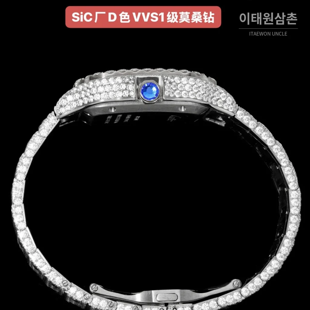 까르띠에 산토스 쿼츠 은색