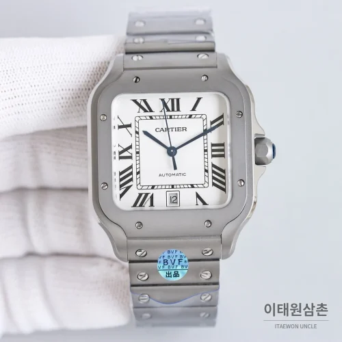 까르띠에 산토스 스틸 블루핸즈 오토매틱 39.8mm