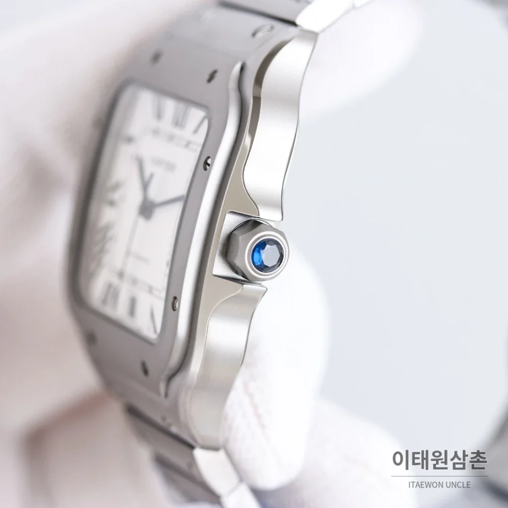 까르띠에 산토스 스틸 블루핸즈 오토매틱 39.8mm