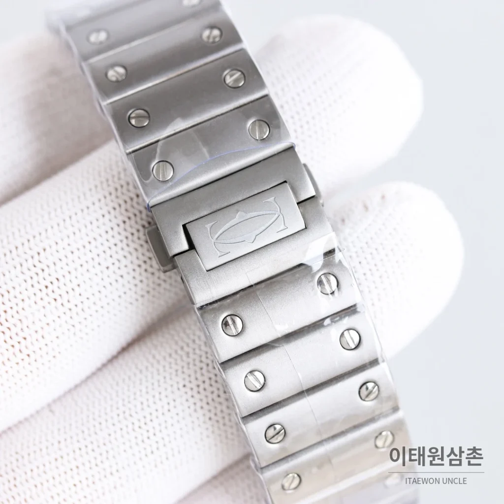 까르띠에 산토스 스틸 블루핸즈 오토매틱 39.8mm