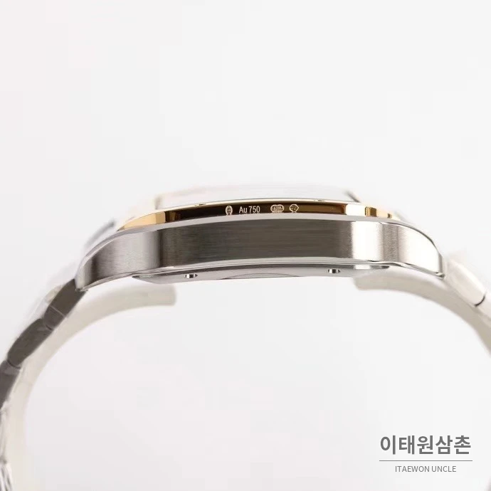 까르띠에 산토스 스틸 로마인덱스 브레이슬릿 오토매틱 39.8mm 화이트 다이얼