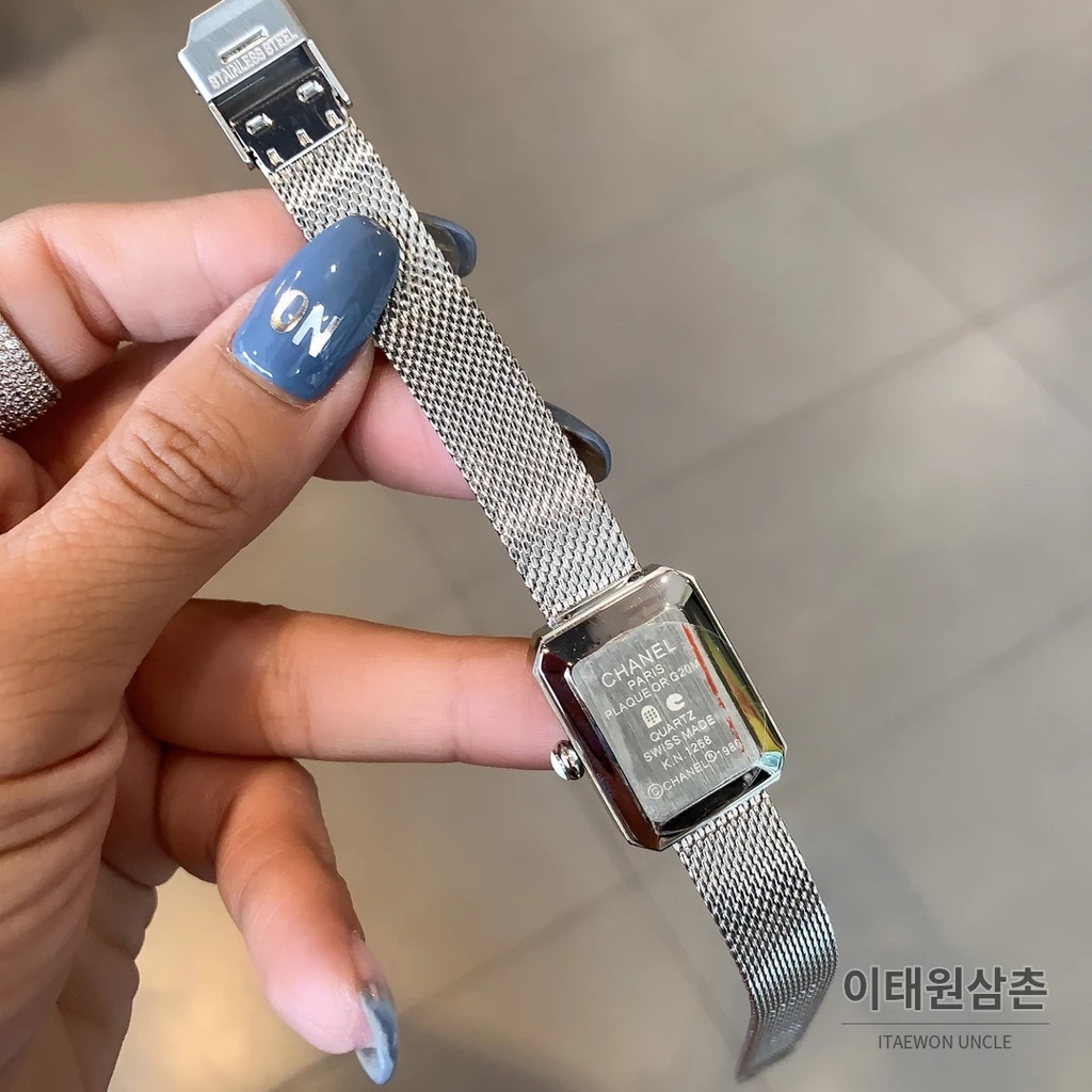 샤넬 프리미에르 벨루어 블랙 다이아몬드세팅 여성용 쿼츠시계 19.7mm
