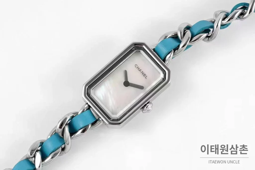 샤넬 프리미에르 스틸 블랙다이얼 쿼츠 23.6mm 스틸 브레이슬릿 실버 베젤