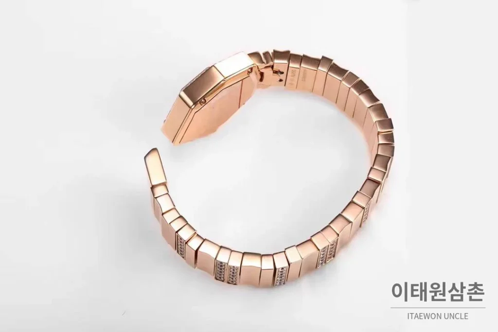 디올 젬 디올 천연석 다이얼 다이아세팅 쿼츠 25mm 로즈골드 브레이슬릿