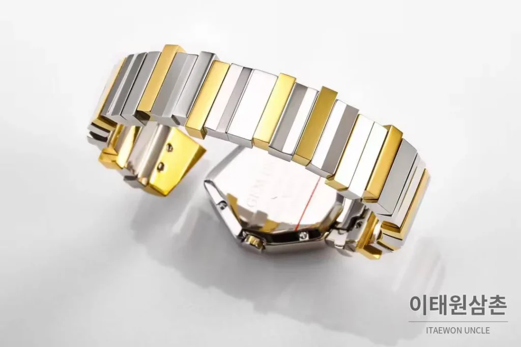 디올 젬 디올 천연석 다이얼 다이아세팅 쿼츠 25mm 투톤 브레이슬릿