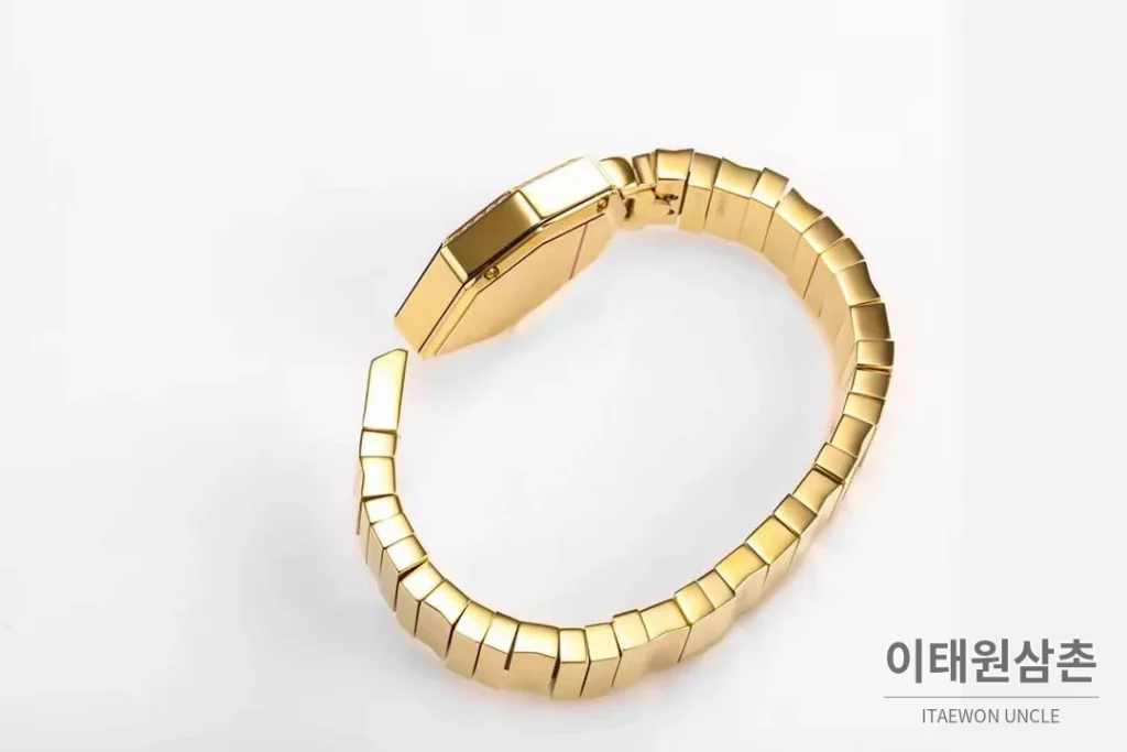 디올 젬 디올 천연석 다이얼 다이아세팅 쿼츠 25mm 골드 브레이슬릿 (2)