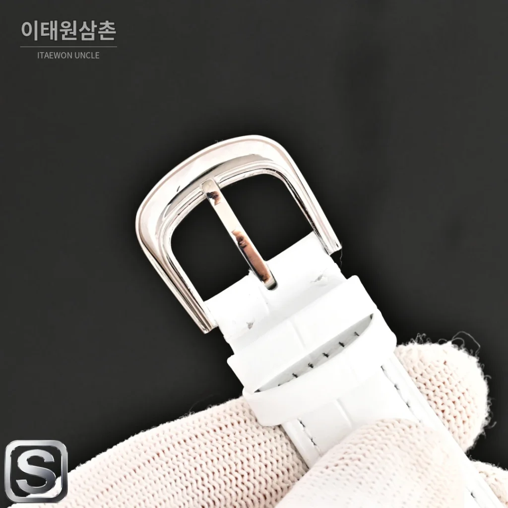 프랭크뮬러 카사블랑카 컴퍼스 다이얼 토노형 쿼츠 40mm 화이트 가죽 스트랩