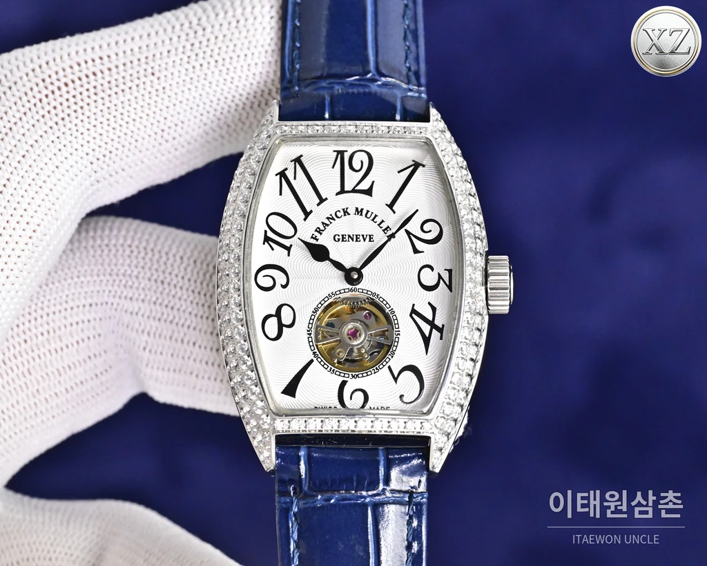프랭크뮬러 Cintrée Curvex 선레이 다이얼 여성용 투르비용 46mm