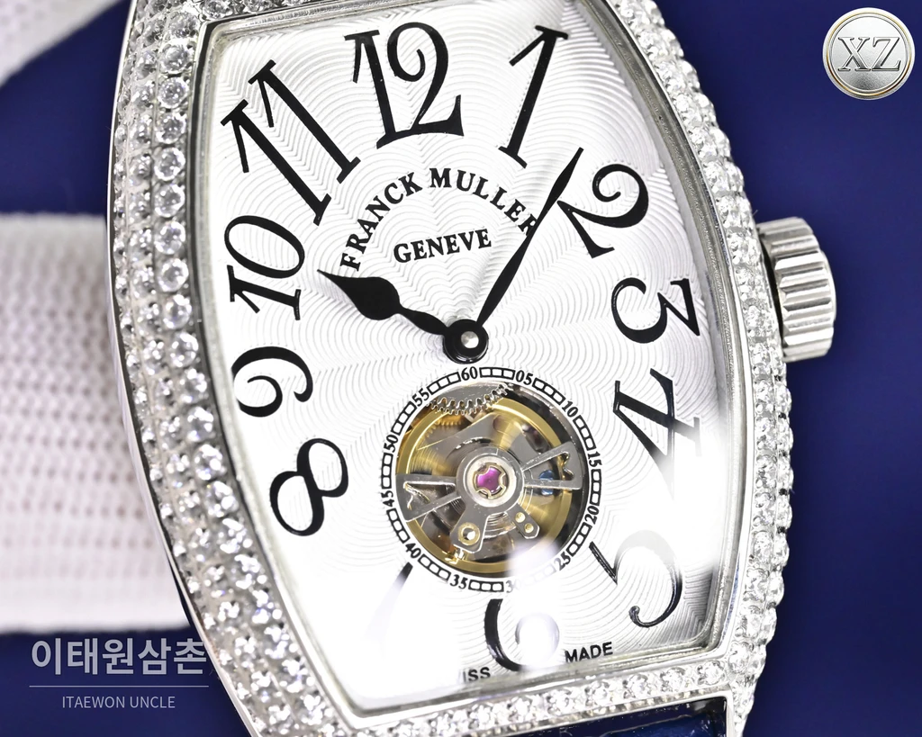 프랭크뮬러 Cintrée Curvex 선레이 다이얼 여성용 투르비용 46mm