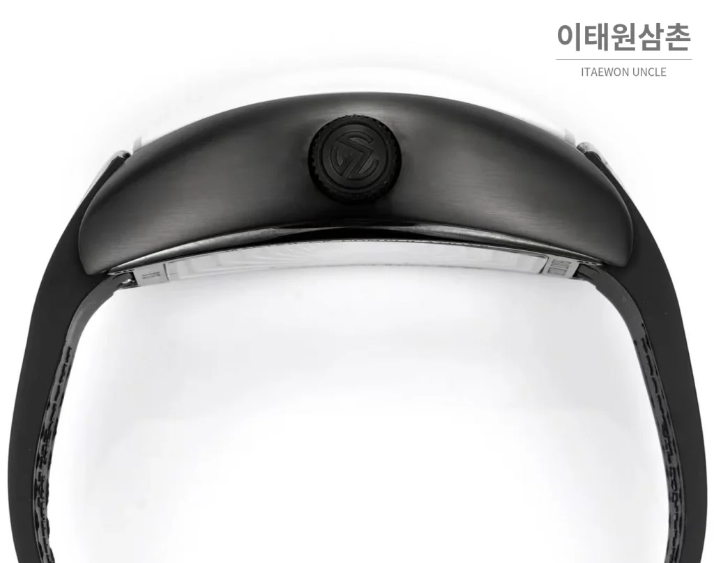 프랭크뮬러 그랜드 센트럴 투르비용 카본파이버 스켈레톤 배럴케이스 오토매틱 블랙 블랙 가죽 스트랩 블랙 베젤