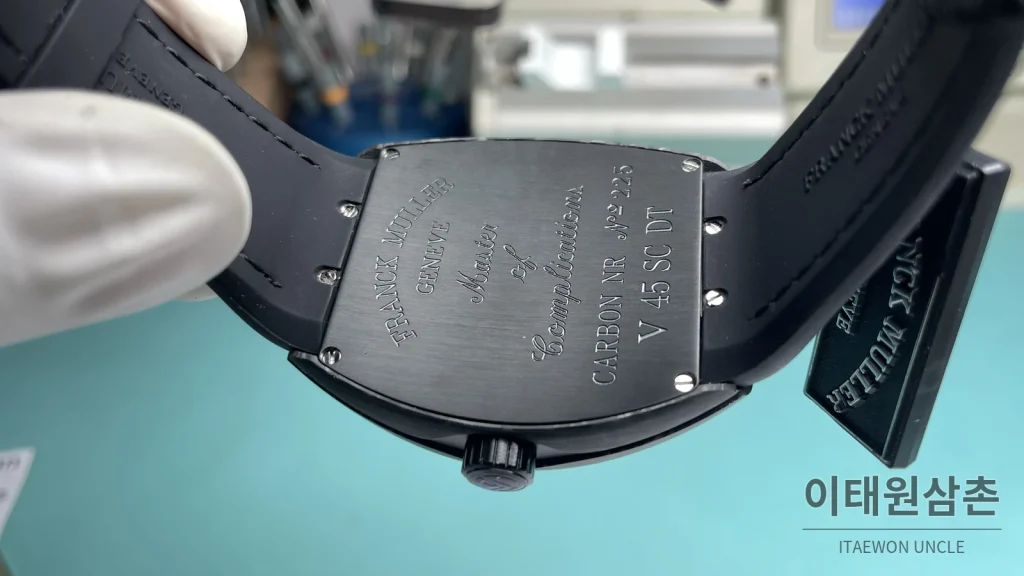 프랭크뮬러 방가드 오토매틱 45mm 블랙 다이얼 브라운 가죽 스트랩