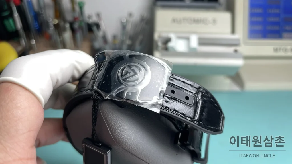 프랭크뮬러 방가드 오토매틱 45mm 블랙 다이얼 브라운 가죽 스트랩