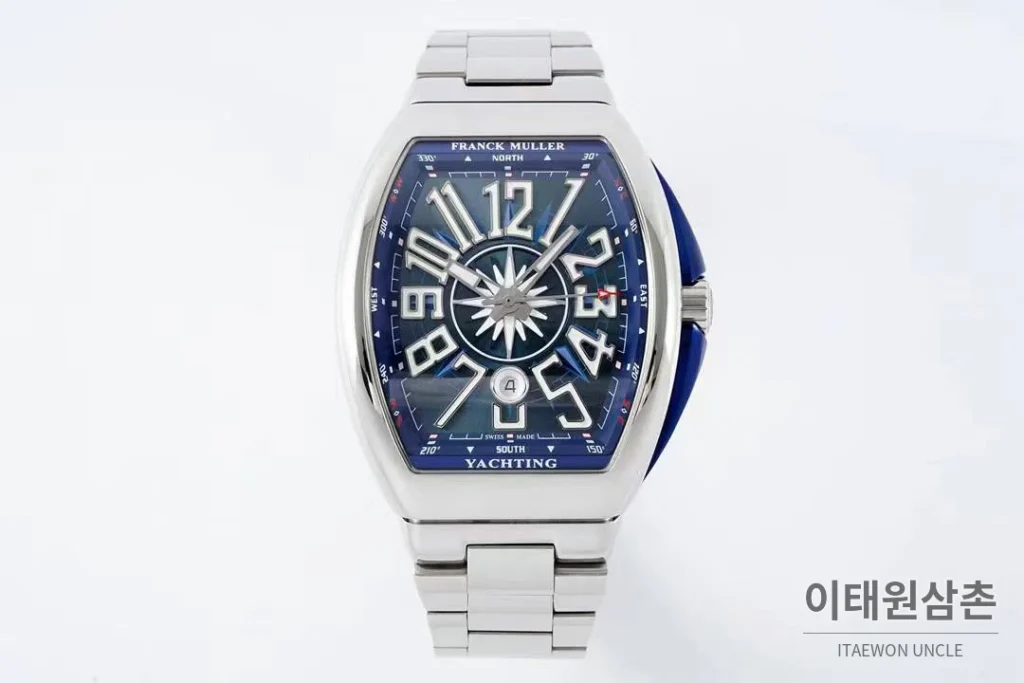 프랭크뮬러 뱅가드 요팅 스틸 블루다이얼 오토매틱 54mm 스틸 브레이슬릿