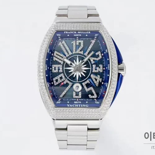 프랭크뮬러 뱅가드 요팅 스틸 블루다이얼 오토매틱 54mm (6) 프랭크뮬러 뱅가드 요팅 스틸 블루다이얼 오토매틱 54mm 스틸 브레이슬릿 실버 베젤 (2)