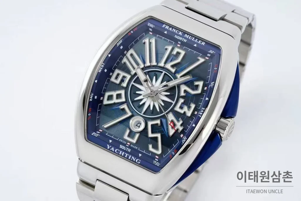 프랭크뮬러 뱅가드 요팅 스틸 블루다이얼 오토매틱 54mm 스틸 브레이슬릿