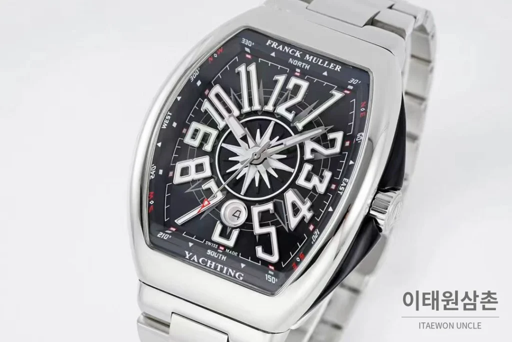 프랭크뮬러 뱅가드 요팅 스틸 블루다이얼 오토매틱 54mm 스틸 브레이슬릿 (2)