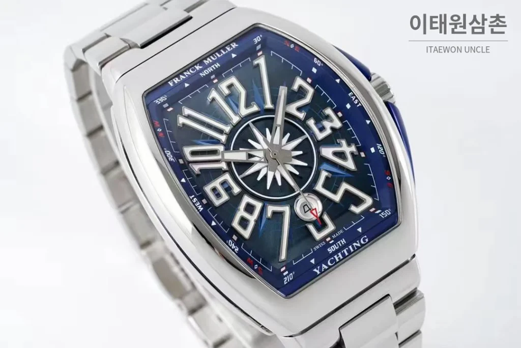 프랭크뮬러 뱅가드 요팅 스틸 블루다이얼 오토매틱 54mm 스틸 브레이슬릿
