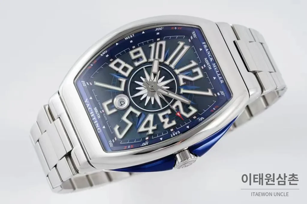 프랭크뮬러 뱅가드 요팅 스틸 블루다이얼 오토매틱 54mm 스틸 브레이슬릿