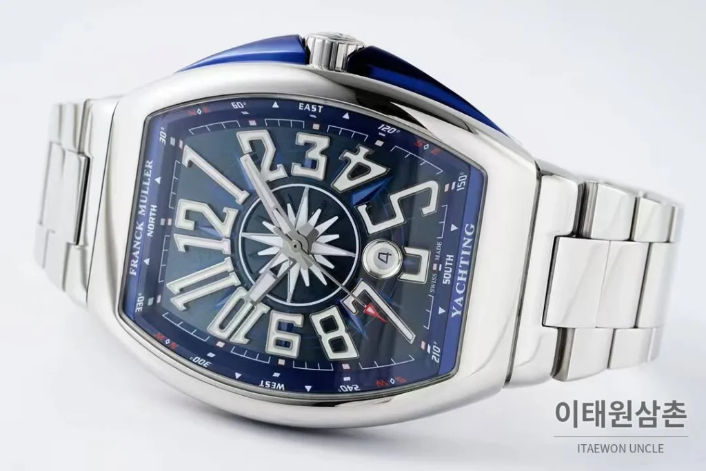 프랭크뮬러 뱅가드 요팅 스틸 블루다이얼 오토매틱 54mm 스틸 브레이슬릿