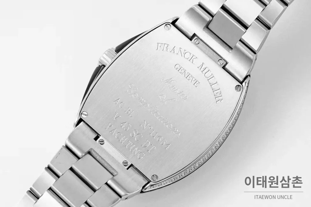 프랭크뮬러 뱅가드 요팅 스틸 블루다이얼 오토매틱 54mm 스틸 브레이슬릿 실버 베젤 (3)