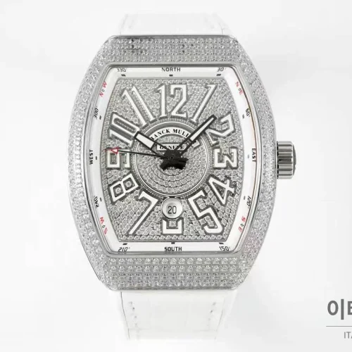 프랭크뮬러 뱅가드 요팅 V45 블루다이얼 오토매틱 54mm (2) 프랭크뮬러 뱅가드 요팅 V45 블루다이얼 오토매틱 54mm 화이트 러버 스트랩 실버 베젤 (2)