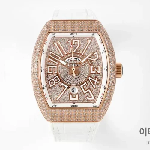 프랭크뮬러 뱅가드 요팅 V45 블루다이얼 오토매틱 54mm (6) 프랭크뮬러 뱅가드 요팅 V45 블루다이얼 오토매틱 54mm 화이트 러버 스트랩 로즈골드 베젤