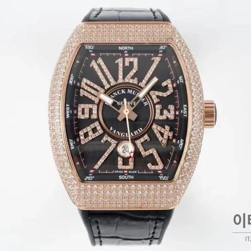 프랭크뮬러 뱅가드 요팅 V45 블루다이얼 오토매틱 54mm (8) 프랭크뮬러 뱅가드 요팅 V45 블루다이얼 오토매틱 54mm 블랙 가죽 스트랩 로즈골드 베젤 (2)