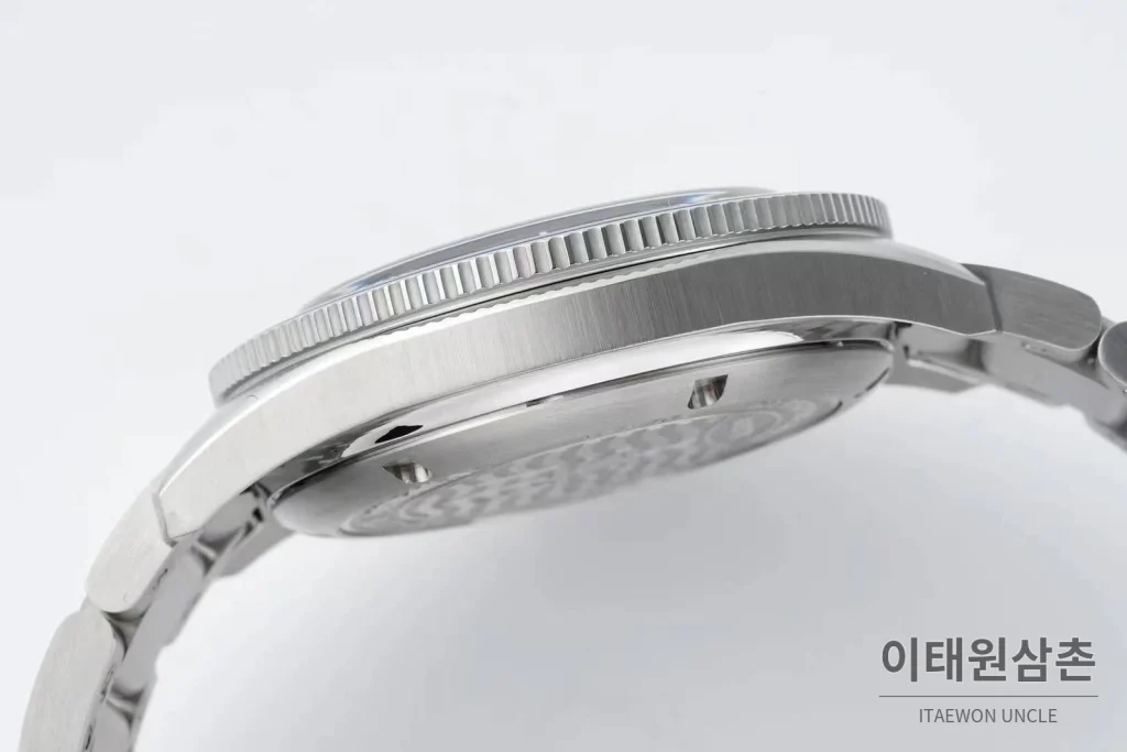 글라슈테오리지널 오리지널 씨큐 스틸 블랙다이얼 다이버 오토매틱 43mm 스틸 브레이슬릿 블랙 베젤
