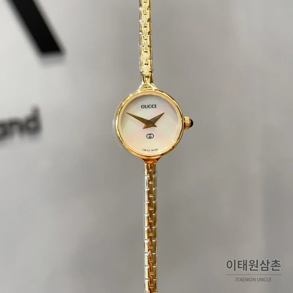 구찌 빈티지 스틸 브레이슬릿 쿼츠 23mm