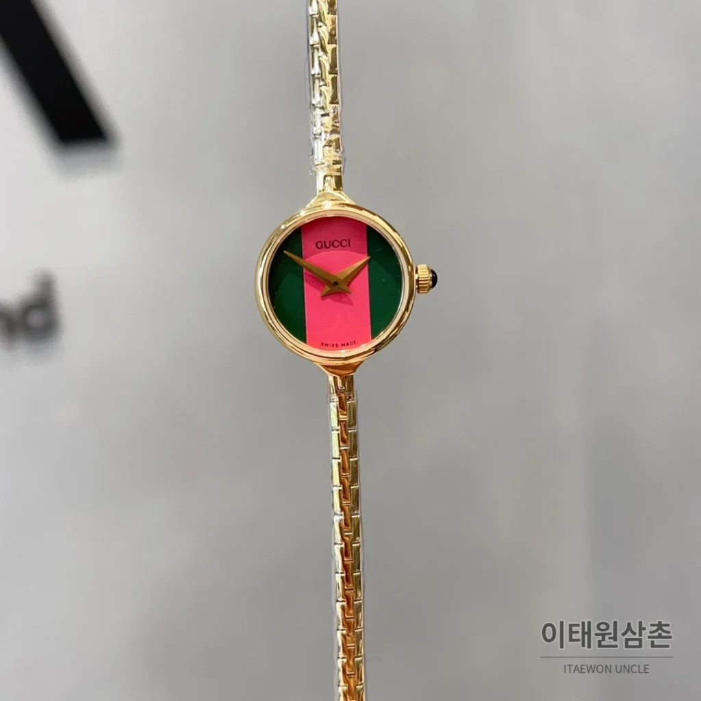 구찌 빈티지 스틸 브레이슬릿 쿼츠 23mm