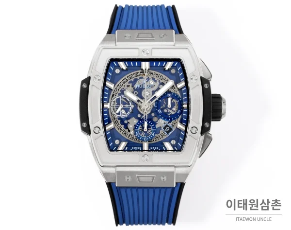 위블로 빅뱅 오토매틱 블루 다이얼 블루 러버 스트랩