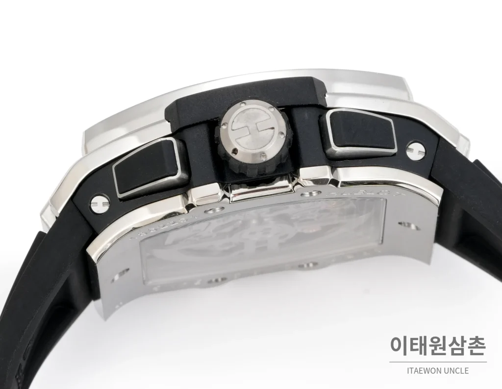 위블로 빅뱅 오토매틱 스켈레톤 다이얼 블랙 러버 스트랩
