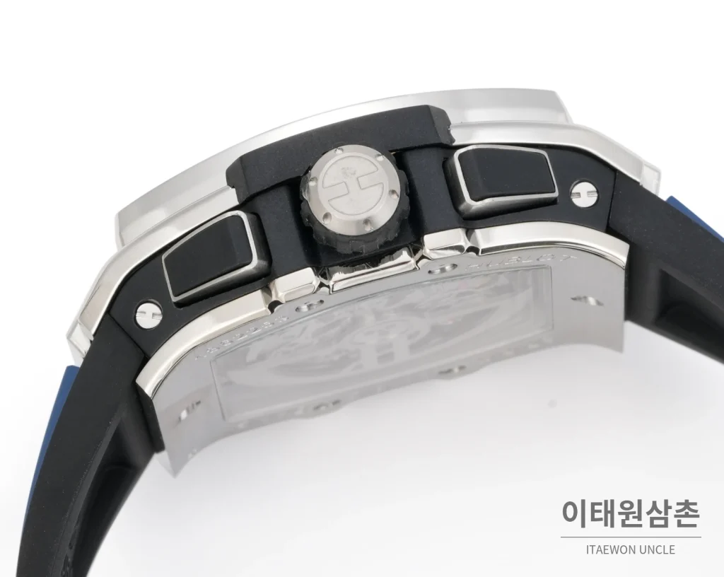 위블로 빅뱅 오토매틱 블루 다이얼 블루 러버 스트랩