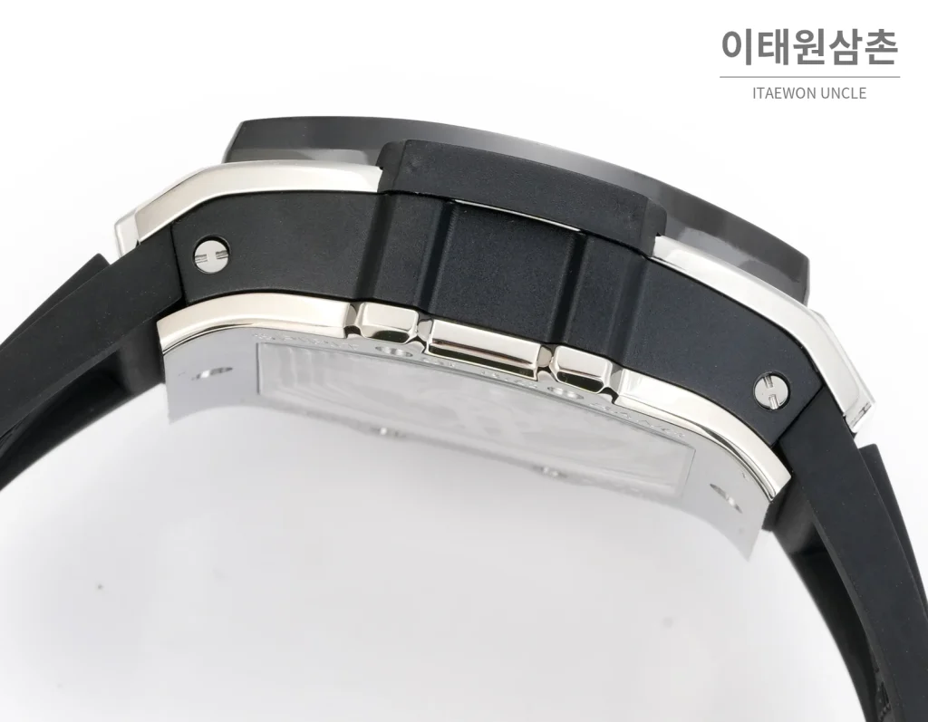위블로 빅뱅 오토매틱 스켈레톤 다이얼 블랙 러버 스트랩 블랙 베젤