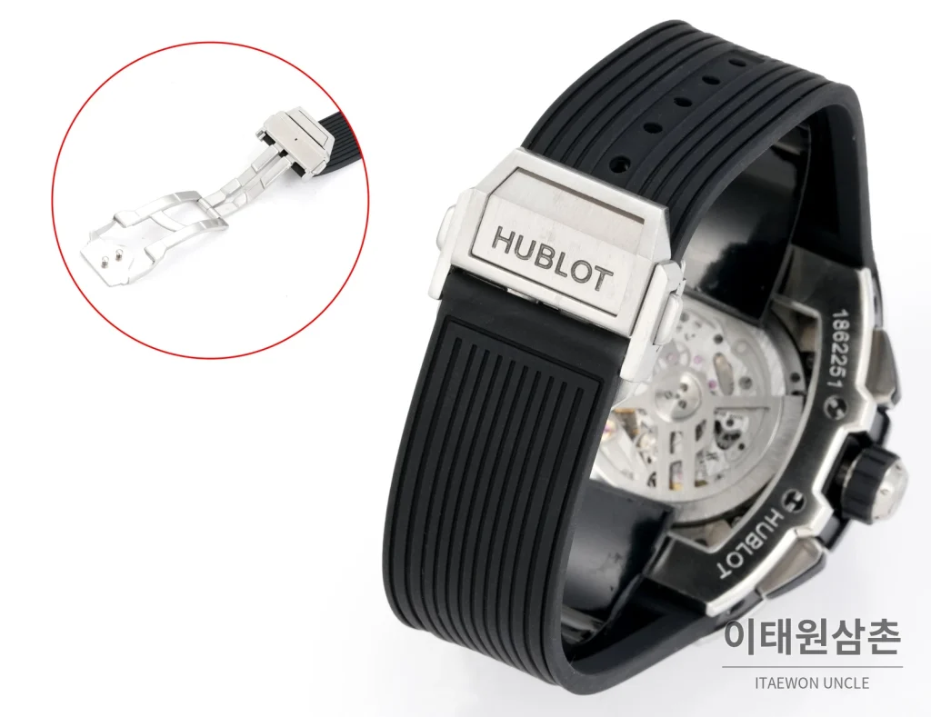 위블로 빅뱅 오토매틱 스켈레톤 다이얼 블랙 러버 스트랩