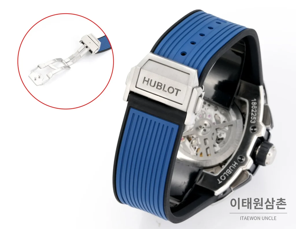 위블로 빅뱅 오토매틱 블루 다이얼 블루 러버 스트랩