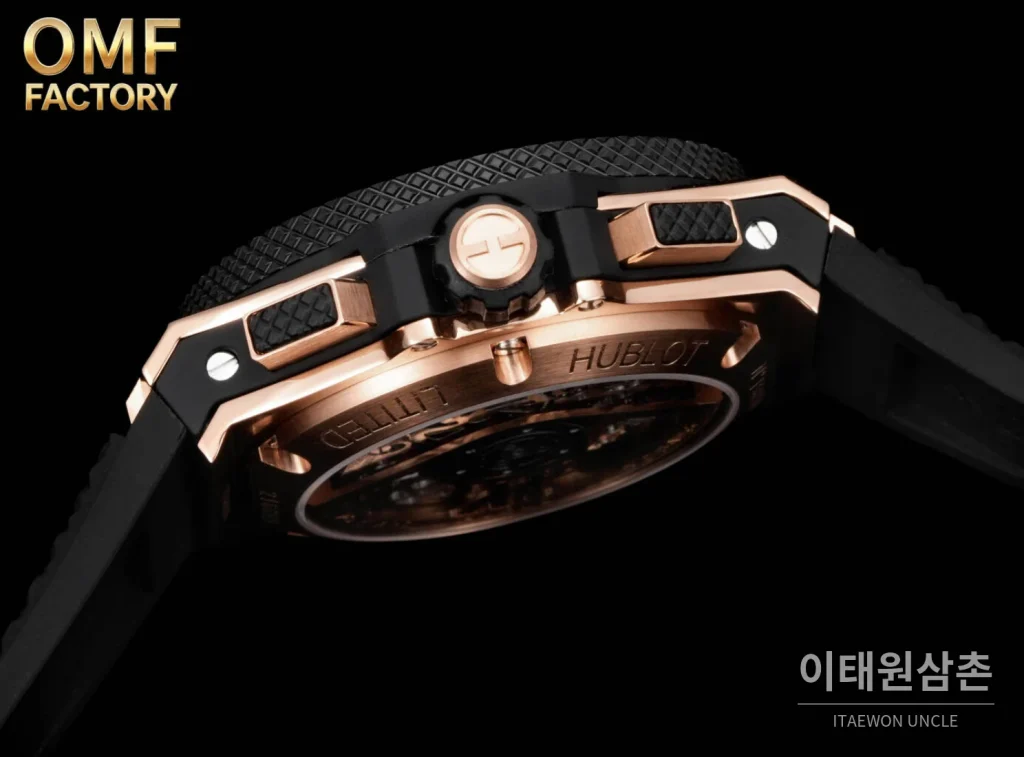 위블로 빅뱅 세라믹베젤 체커다이얼 크로노그래프 오토매틱 43mm