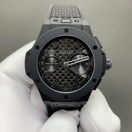 위블로 빅뱅 크로노그래프 오토매틱 43mm 그레이 다이얼 블랙 러버 스트랩 블랙 베젤 위블로 빅뱅 크로노그래프 오토매틱 43mm 그레이 다이얼 블랙 러버 스트랩 블랙 베젤
