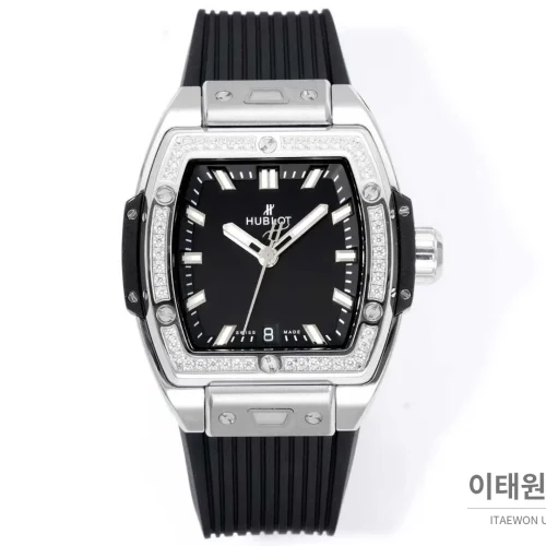 위블로 빅뱅 다이아몬드 스틸 스켈레톤 러버밴드 오토매틱 39mm 실버 / 블랙 위블로 빅뱅 다이아몬드 스틸 스켈레톤 러버밴드 오토매틱 39mm 실버 / 블랙 실버 베젤