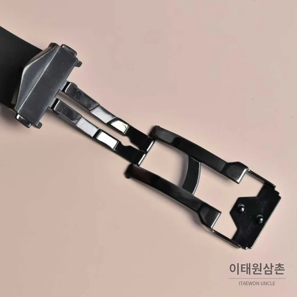 위블로 빅뱅 상블루II 카본파이버 스켈레톤 크로노그래프 오토매틱 45mm 블랙 블랙 러버 스트랩
