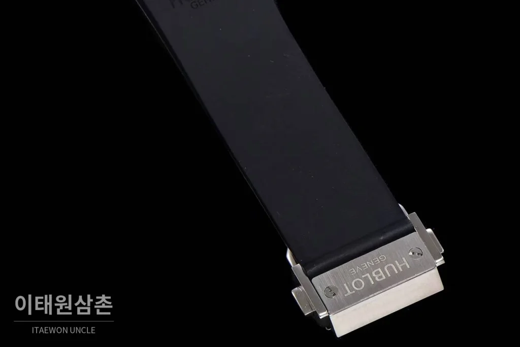 위블로 빅뱅 스켈레톤 투르비용 러버스트랩 오토매틱 블랙 실버 베젤