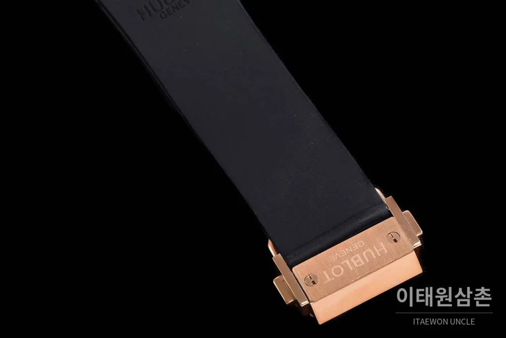 위블로 빅뱅 스켈레톤 투르비용 러버스트랩 오토매틱 블랙 블랙 베젤 로즈골드 케이스