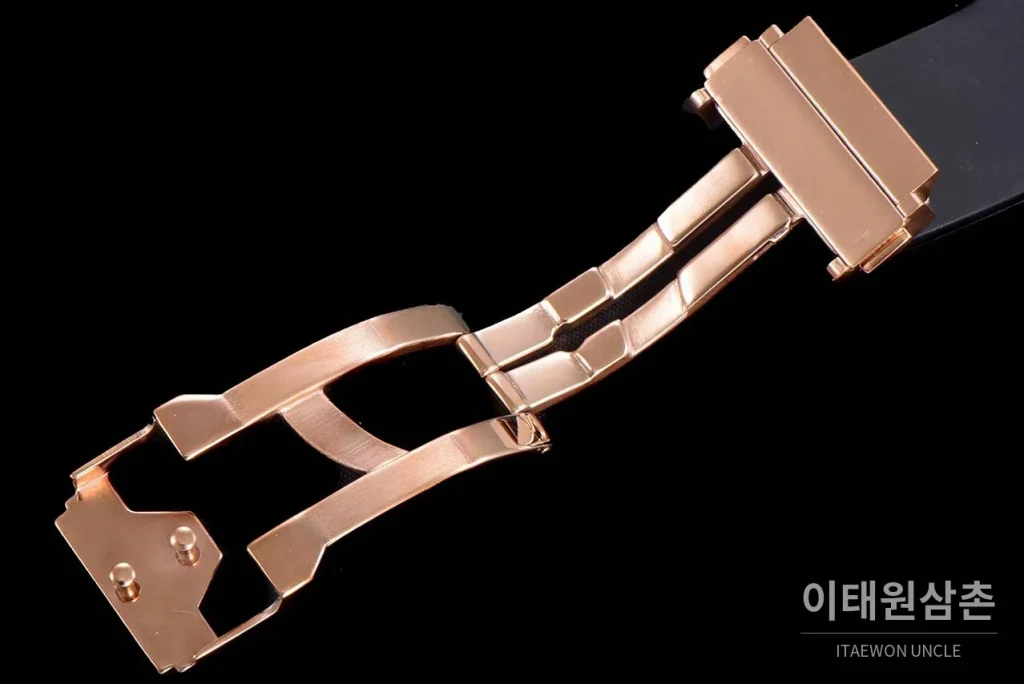 위블로 빅뱅 스켈레톤 투르비용 러버스트랩 오토매틱 블랙 로즈골드 베젤 로즈골드 케이스
