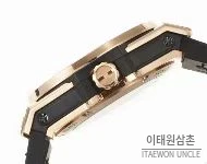 위블로 빅뱅 스틸 레인보우베젤 다이아세팅 오토매틱 39mm 멀티컬러 블랙 다이얼 블랙 러버 스트랩
