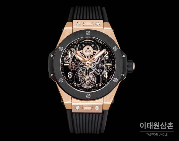위블로 빅뱅 유니코 블랙세라믹 스켈레톤 투르비옹 수동 45mm 위블로 빅뱅 유니코 블랙세라믹 스켈레톤 투르비옹 수동 45mm